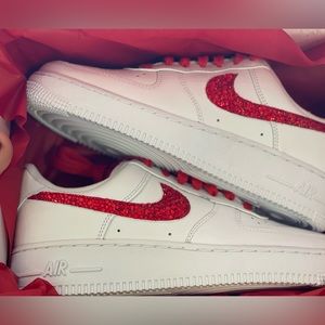 Custom listing bedazzled AF1’s
